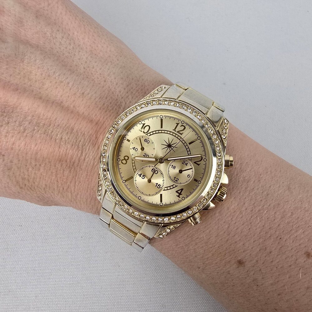 Gold Tone Chunky Watch
